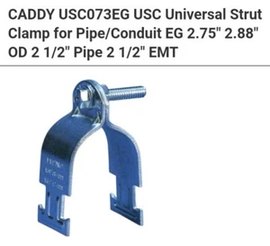 "Box mit 50 Stück CADDY USC073EG USC Universal Federklemme EMT 2 1/2"" Od 2,75"" - 2,88" - Bild 1 von 1
