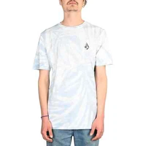 Volcom Iconos Piedra Teñir S/S Camiseta - Celestial Azul - Imagen 1 de 5