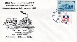 B&O RAILROAD, 50TH ANNIVERSARY, BALTIMORE, MD 1977 FDC18320 - Bild 1 von 1