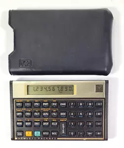 Hewlett Packard HP 12C Finanzrechner goldfarben mit Etui getestet und funktioniert - Bild 1 von 8