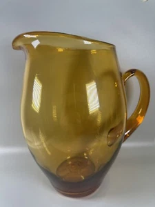 SELTENER 10,5" Vintage Braunglas Krug - mundgeblasen, Mid Century Modern - Bild 1 von 8