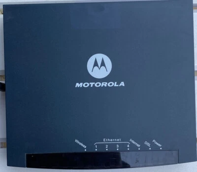 Motorola Wireless Router GZ53347 DSL Ethernet 4 Port RJ-45 3347-02-1022 Ethernet - Image 1 of 4