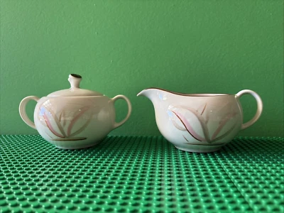 VINTAGE WINFIELD CHINA DRAGON FLOWER SUGAR AND CREAMER SET CALIFORNIA USA - Image 1 of 4