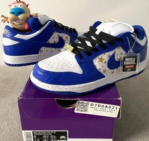 New Nike SB Dunk Low Supreme Stars Royal Blue 6 Power Puff Born Verdy Futura QS - Picture 1 of 7