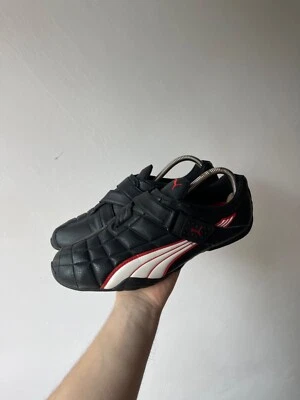 Vintage PUMA Y2K 00's Archives Moto Black Leather speed cup vintage sneakers - Image 1 of 4