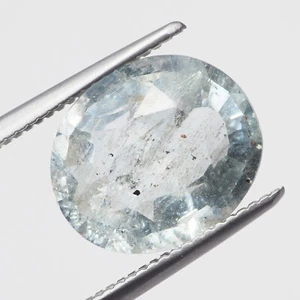 2.75CT NATURAL LIGHT BLUE AQUAMARINE OVAL CUT LOOSE GEMSTONE 10.3 X 9.5 X 5 MM - Picture 1 of 6
