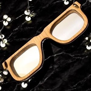 Traditional Style Pair of Glasses Wall Mirrors & Hook, Custom Colours/Sizes - Picture 1 of 7