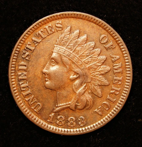 1883 Indian Head Cent, Snow-1 on Nick Cover