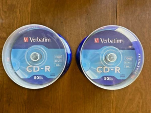 100 nagelneue VERBATIM Rohlinge 52x CD-R CDR Marken 700MB Media Discs in Verpackung - Bild 1 von 3