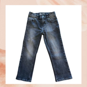Boys Black Dark Wash Straight Leg Jeans Wonder Nation Size 5 - Picture 1 of 4