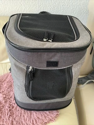 Trixie Rucksack für Hunde bis 12 KG Schwarz/Grau Neu 69,95€ - Bild 1 von 4