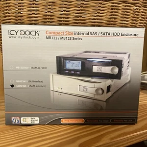 ICY DOCK MB123SK-1 5.25" Black SATA - NEW Removable hard drive enclosure - Picture 1 of 3