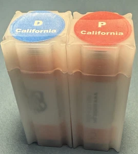 2005 P D California UNOPENED State Quarter Rolls from US Mint plastic holder - Picture 1 of 2