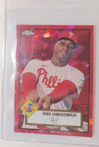 2021 Topps Chrome Anniversary Didi Gregorious Red Atomic Refractor #95/100 - Bild 1 von 3