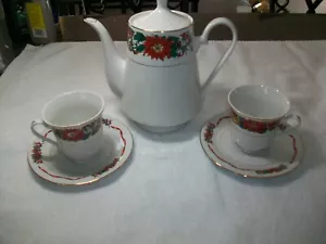 Tazas y platillos campanas de pascua Lynns Fine China Holiday Cheer - Imagen 1 de 4