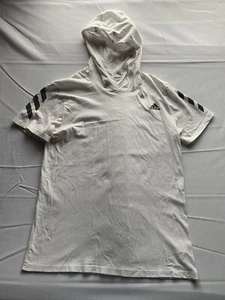Adidas Jungen weißes Kurzarm Hoodie Shirt Gr. XL - Bild 1 von 8