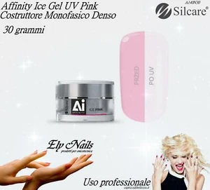 Affinity Ice Gel UV Pink SILCARE 30 g - Costruttore Monofasico denso Nail Art - Picture 1 of 2