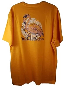 IZOD Saltwater Mens XL T-Shirt Wicked Tropic IPA Beer Flamingo Relaxed Summer - Picture 1 of 7