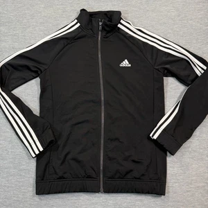 Adidas Jacket Men's Smal Black White Originals Trefoil Track Zip 3-Stripes Retro - Picture 1 of 6
