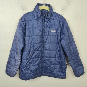 Patagonia Nano Puff Brick Quilt Jacket Kids XS 5-6 Navy Blue Full Zip Quilted - Picture 1 of 9