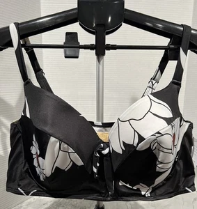 Swim By Cacique Balconette-Bikini-Top schwarz weiß Blumen Bügel Gr. 44DD - Bild 1 von 13