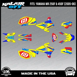 Graphics Kit for YAMAHA WR250F/450F- (2005-2006) Vintage - KRAZY - Picture 1 of 4