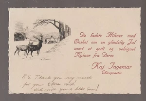 Minnesota c1910 ADVERTISING Kaj Ingemar CHIROPRACTOR Chiropractic CHRISTMAS CARD - Picture 1 of 3