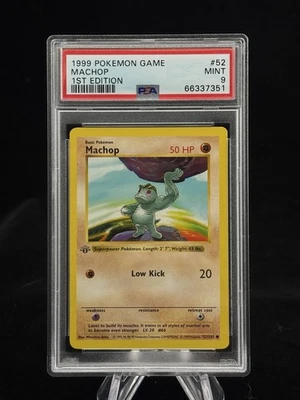 Machop #52 1st Edition Base Set 1999 Pokémon Game PSA 9 💪🏼 Slight Grey Stamp - Image 1 of 4