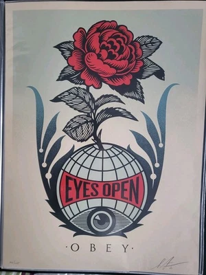 Shepard Fairey Open Eyes Numbered Signed - Bild 1 von 4