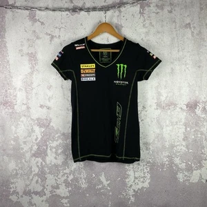 Vintage Monster Energy T-Shirt Women’s Racing Formula One Black Clinton Size L - Picture 1 of 9