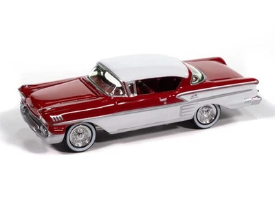 1958 Chevrolet Impala Rio Red with White Sides and Collector Tin 1:64 JLCT017 - Image 1 of 4