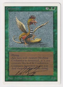 Signed Cockatrice HP Unlimited Edition Artist Dan Frazier 1993 MTG Magic Rare! - Picture 1 of 2