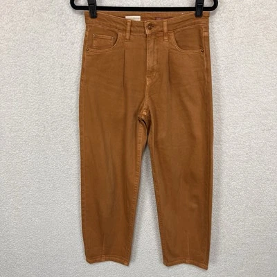 Pantalones Anthropologie Pilcro The Breaker 26 marrón tostado holgado pierna barril tiro alto Foto 1 de 4