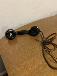 Vintage Kellogg Switchboard Supply Co Tischtelefon abgerundeter Mobilteil schwarz - Bild 1 von 5