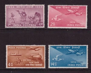 India 1954 El centenario. de sellos indios conjunto sellos con bisagras como nuevos - Imagen 1 de 2
