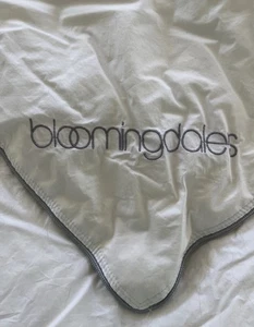Edredón alternativo de plumón Bloomingdales My Luxe Queen King algodón batista blanco - Imagen 1 de 10