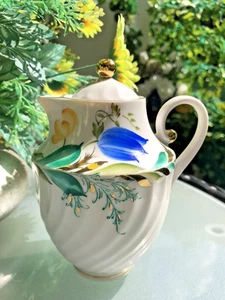 Lomonosov Porzellan Milchkanne mit Deckel „Blaue Glocke „ - Bild 1 von 24