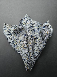 BRIONI Roma 100% Seta Silk Hand Made In Italy Paisley Pocket Square - Picture 1 of 8