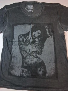 CJ schwarz Herren Large grau Goth Grafik Y2K T-Shirt - Bild 1 von 10