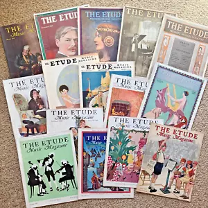 THE ETUDE MUSIC MAGAZINE 1915-1934 - 15 Issues. VG+ to EX Condition. - Picture 1 of 16