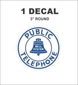 Decalcomania telefono pubblico campana stile vintage - Foto 1 di 3