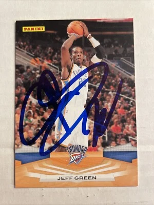 2009 Panini Jeff Green Autographed Card Oklahoma City Thunder #230 CB1519 - Image 1 of 2