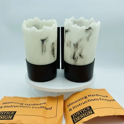 2 Justice Design Group FAL-8761-12 LumenAria 5" Dakota 1 Light Wall - Bronze NOB - Image 1 of 4