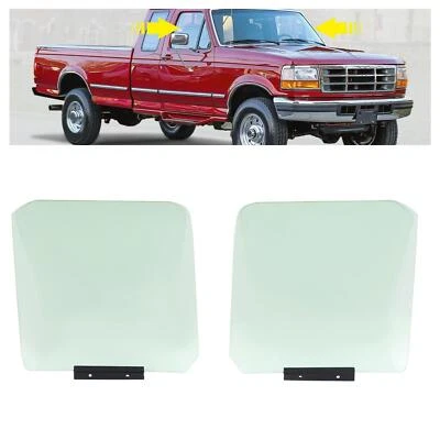 Door Window Glass Front Driver & Passenger Side For Ford F-150/Bronco 87-97 - Image 1 of 4