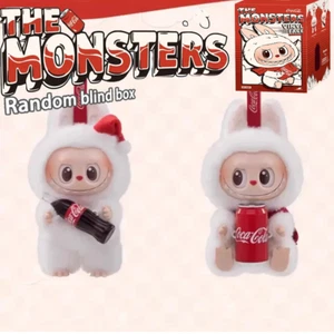 LABUBU Coca Cola Peluche Portachiavi Giocattole da Collezione Figura Idea Regalo - Foto 1 di 12