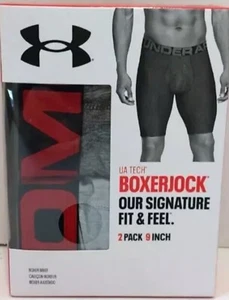 Under Armour UA Tech 9" Boxerjock Boxer Briefs 2-Pack 1363622-011 Men's Size Med - Picture 1 of 4