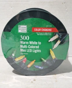 Home Accents Holiday 300 Warm White to Multi-colored Mini LED Lights Christmas - Picture 1 of 4
