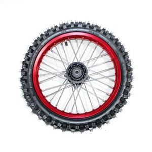RED 12mm Axle 60/100 - 14 14" Inch Front Wheel Rim Tyre Tire PIT PRO Dirt Bike - Picture 1 of 6
