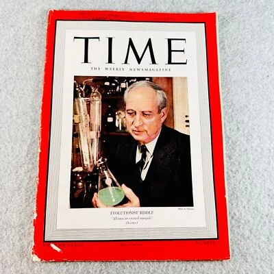 Time Magazine January 9 1939 Evolutionist Oscar Riddle Biologist Vintage - Image 1 of 4