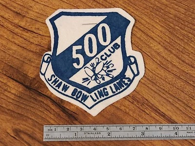 SHAW BOWLING LANES Felt Patche 500 Club NEW! - Image 1 of 3